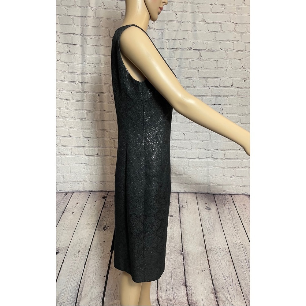 New Banana Republic Black Silk Blend Sleeveless Shift Dress Size 6 - Picture 3 of 10